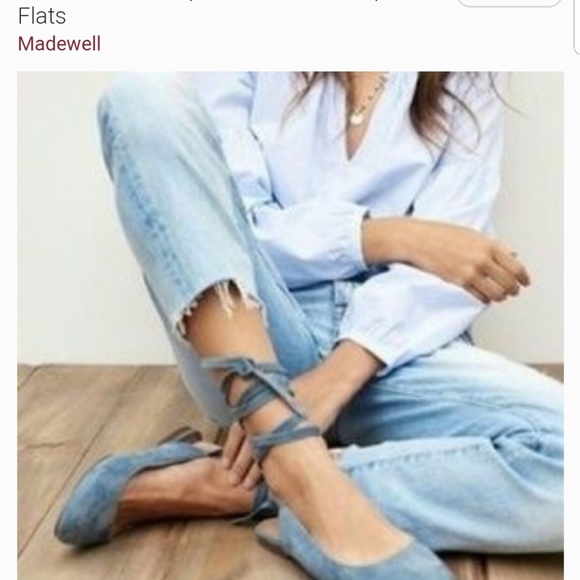 Madewell Shoes - Madewell April Ankle Strap Suade Flats 7.5